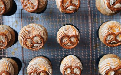 vegane sesam-brezel-cupcakes